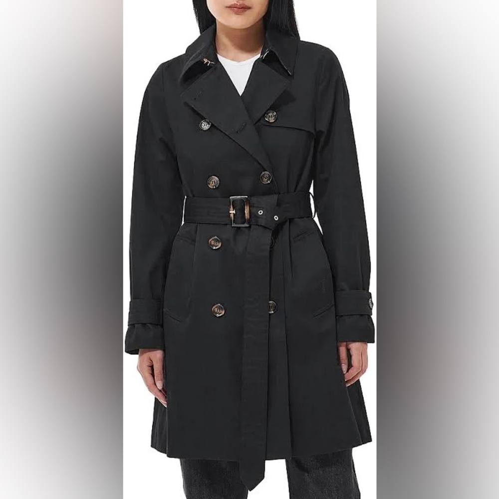 Burberry Jacket Classic Black Double-Breasted Trench Coat